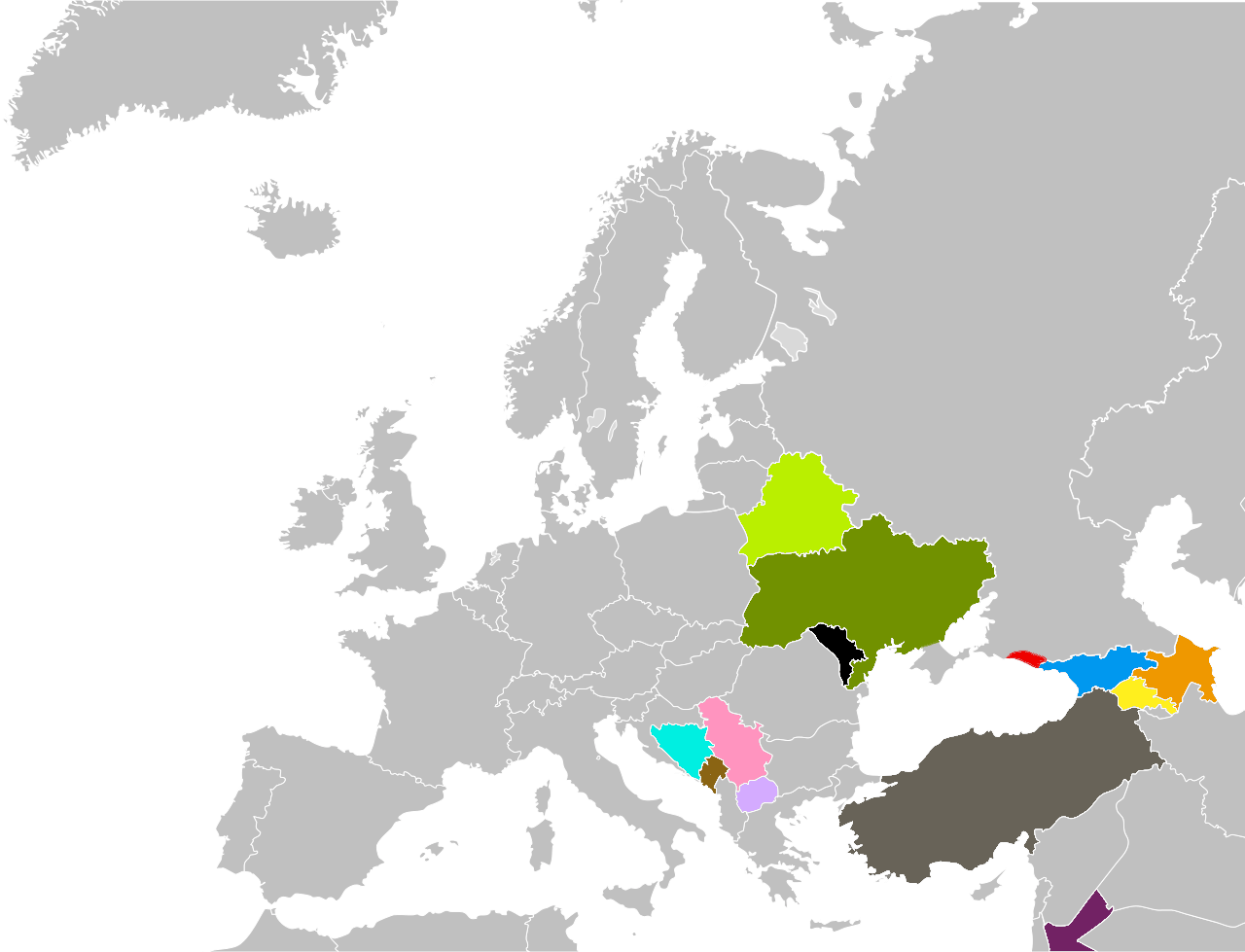 Карта Европы